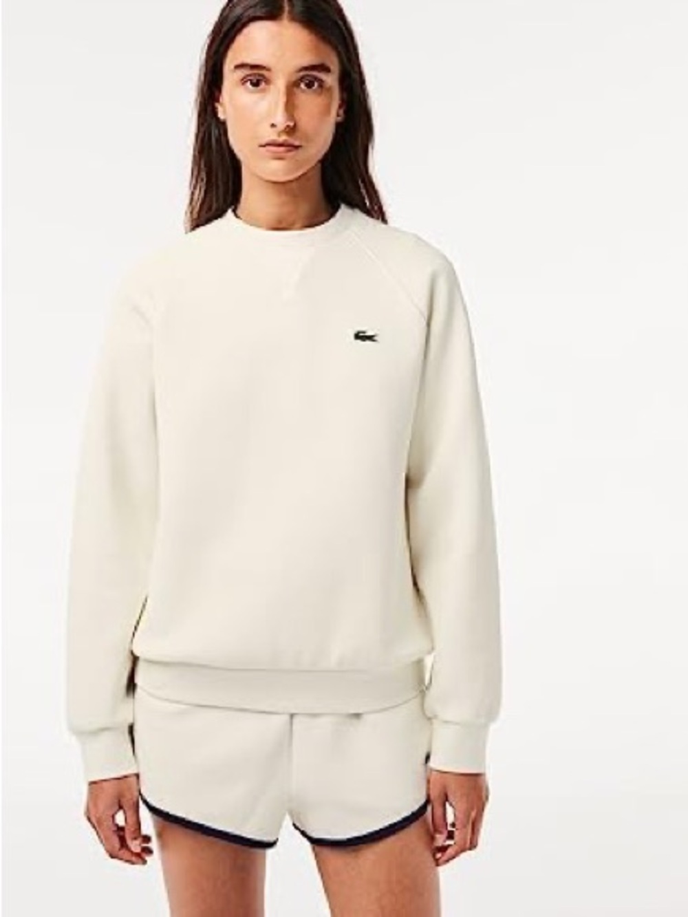 Lacoste Women's Crew Neck Piqué Sweatshirt